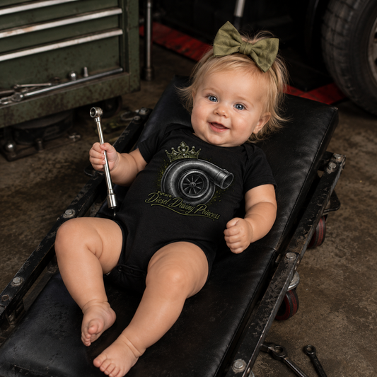 Infant Future Diesel Driving Princess Onesie